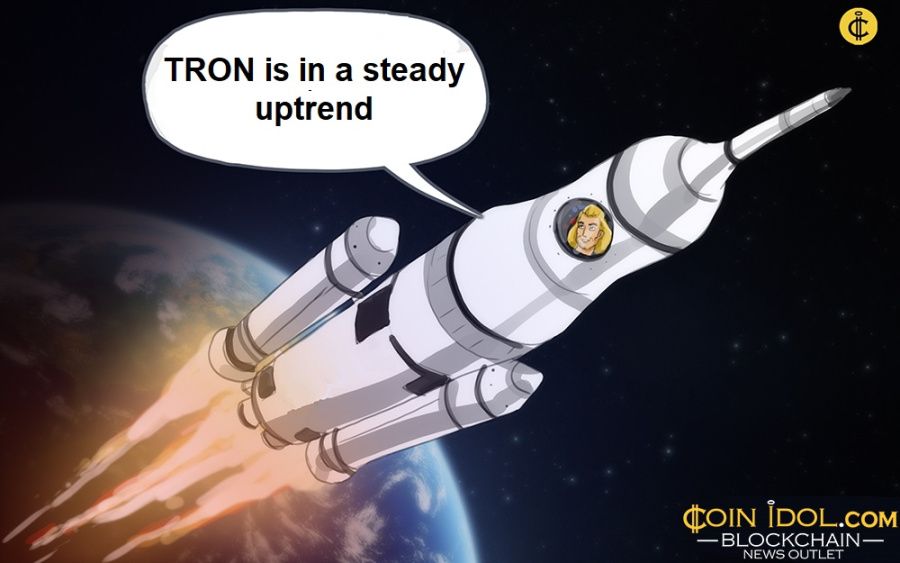 TRON is in a steady uptrend 