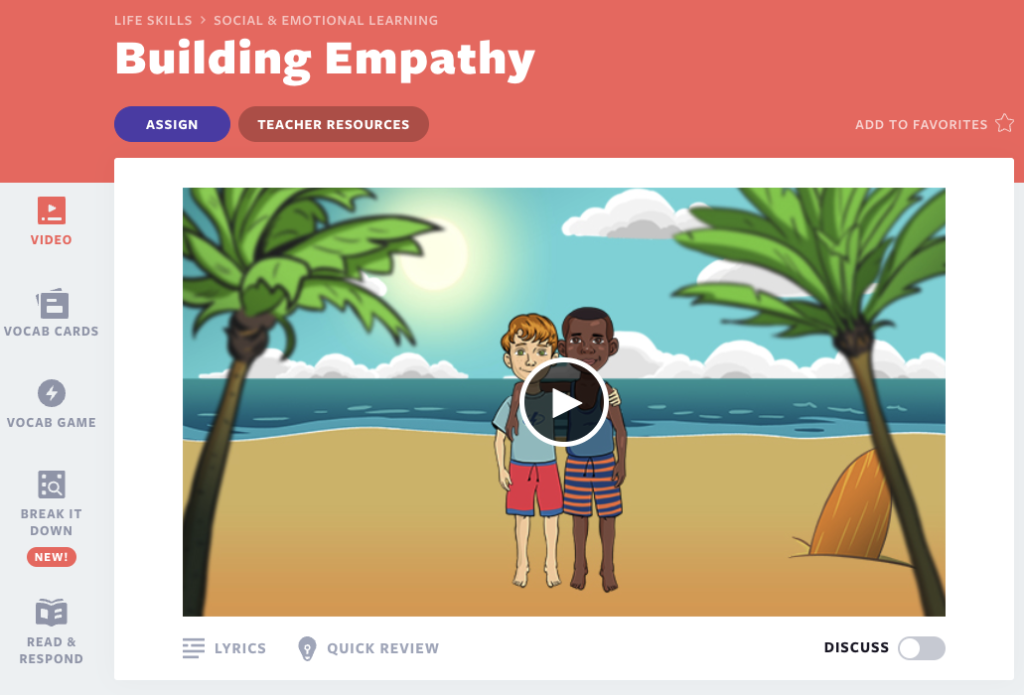 Building empathy lesson video