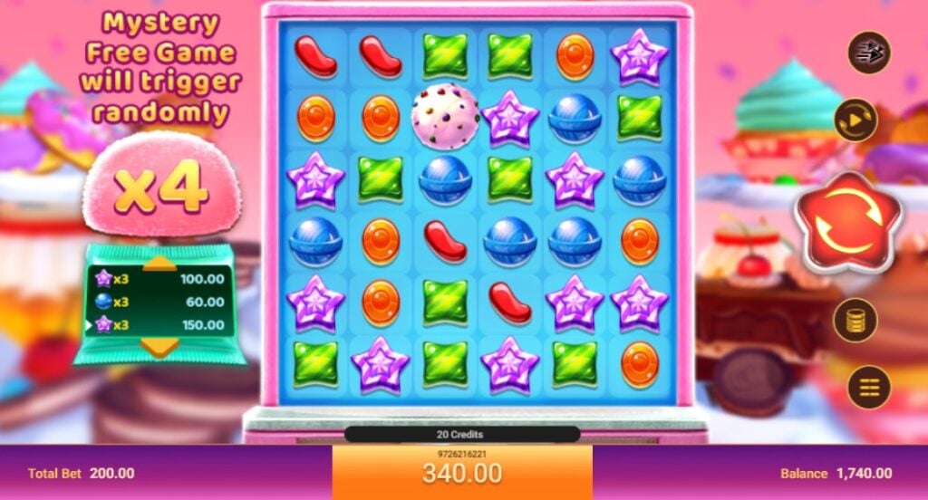 Candy Pop 2 slot reels by Spadegaming
