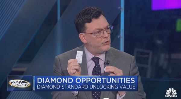 CNBC Fast Money Diamond standard - Crypto Banking Crisis Props Hard Assets as Tokenized Diamond Sales Surge
