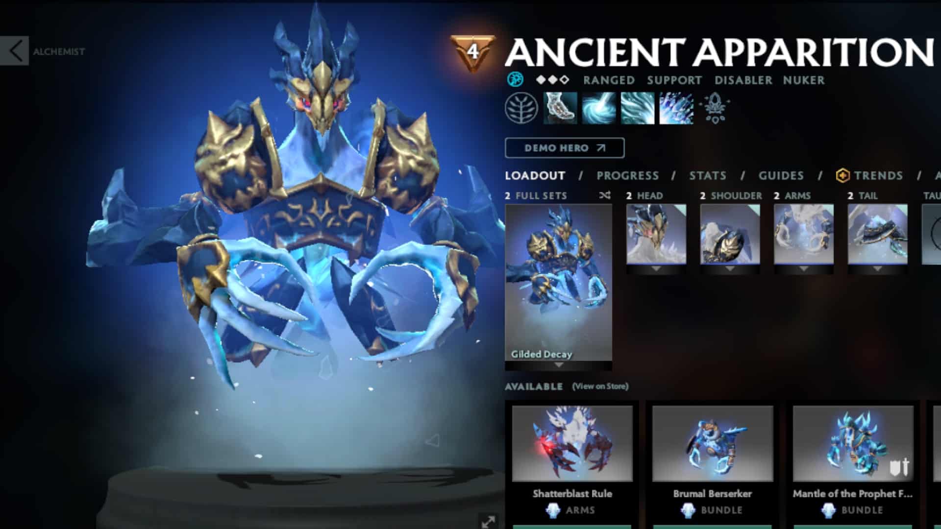 Ancient Apparition casts Ice Vortex to heal his enemies