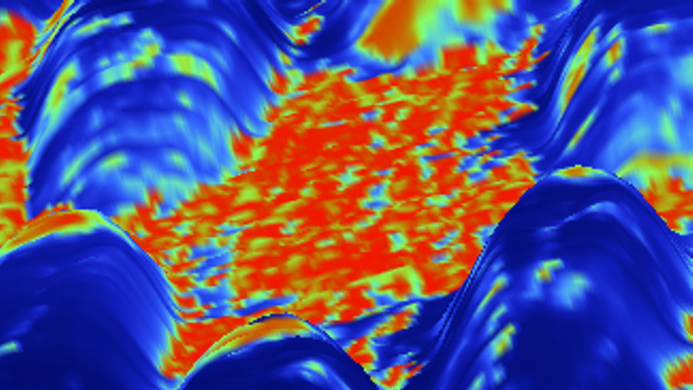 수성 매질 내 바이메탈 촉매 물질 표면의 AFM 스캔
