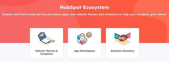 product ecosystem example: HubSpot