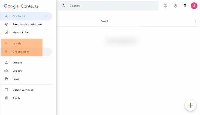 Ejemplo de cómo hacer un grupo en Gmail: Crear etiqueta