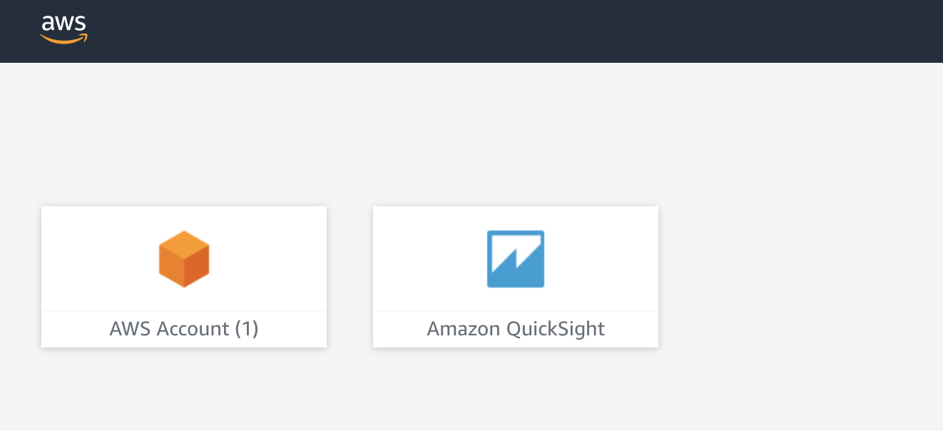 Cổng Trung tâm nhận dạng IAM, chọn Amazon QuickSight
