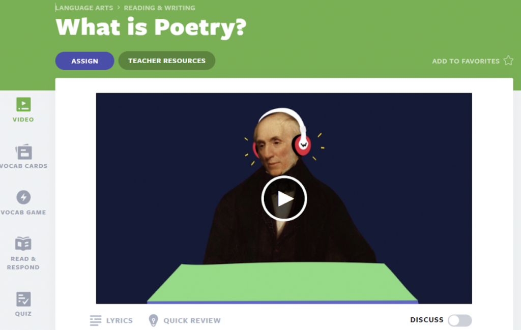 ¿Qué es la lección de video de poesía hip-hop para enseñar el Mes de la poesía?
