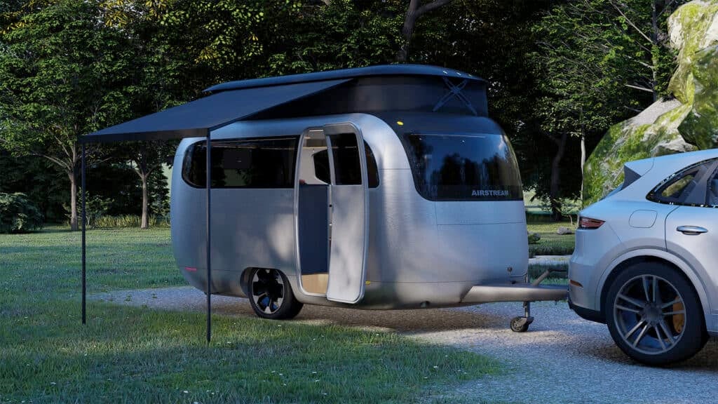 Airstream Porsche concept hooked up REL