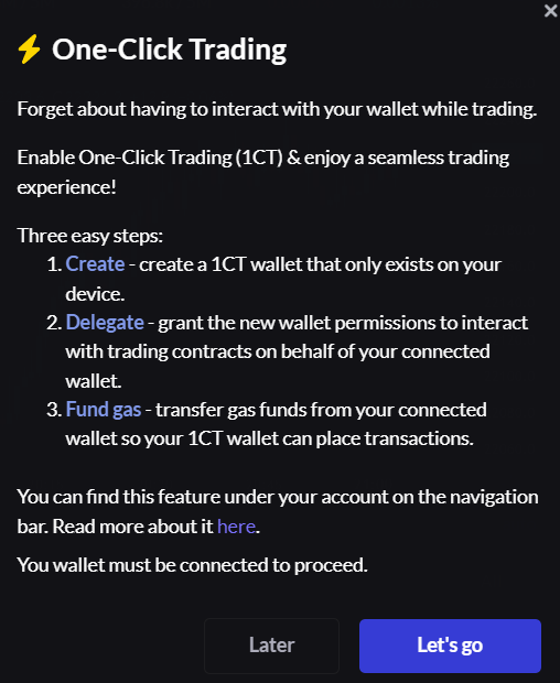 One Click Trading