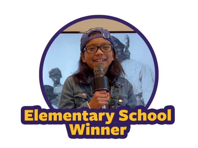초등학교 우승자: 캘리포니아 Santa Rosa City Schools의 Isabella Vasquez