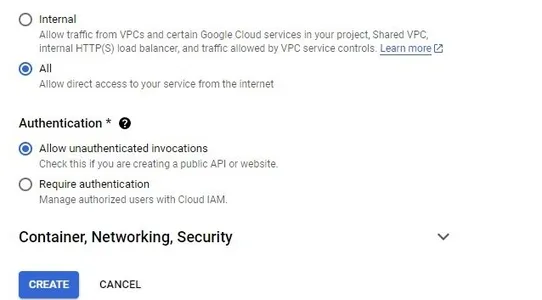 "container network security | google cloud platform