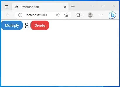 Een eenvoudige web-app bouwen - Vermenigvuldig en deel met behulp van Pynecone