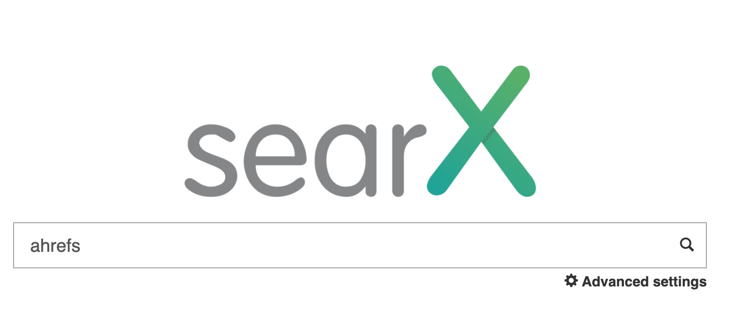 Buscando "ahrefs" en SearX