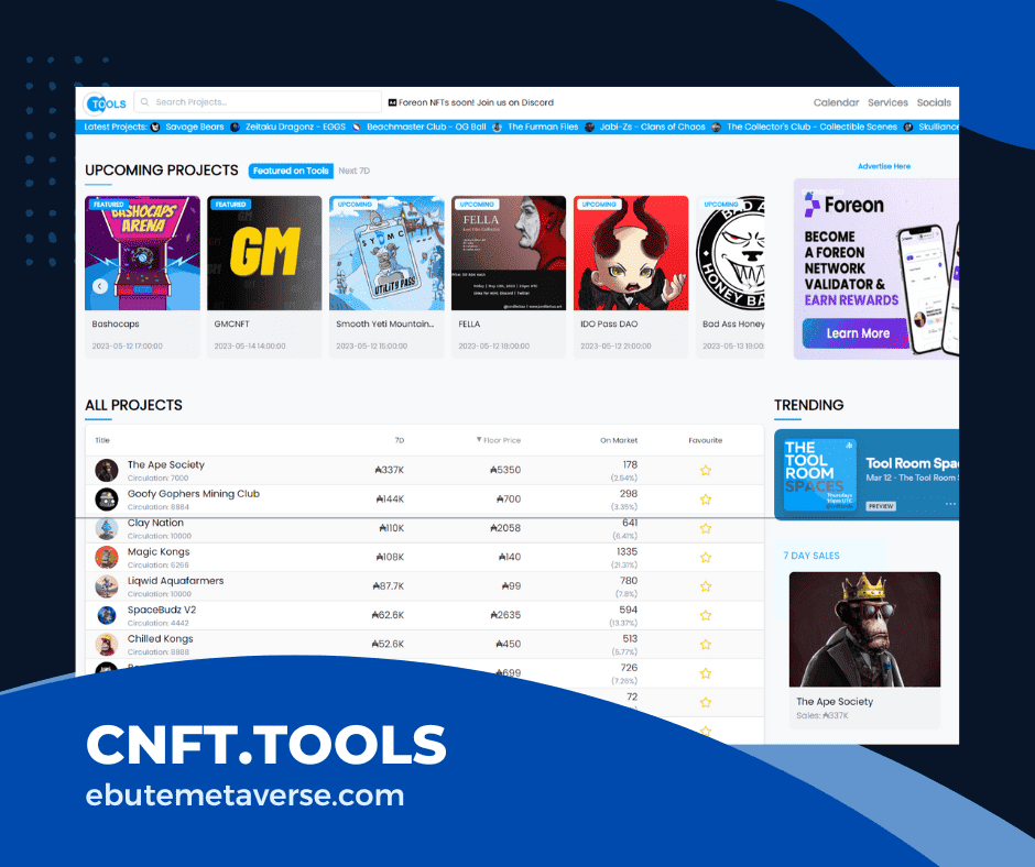 cnft.tools nft classement de rareté 1