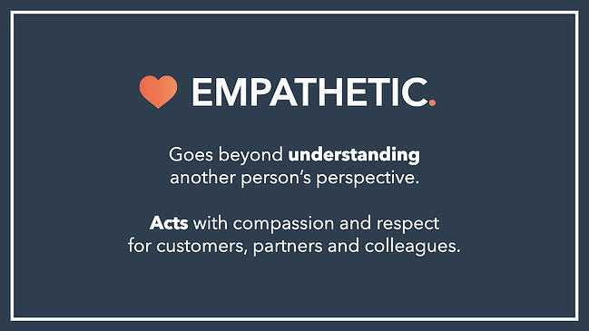 Şirket değerleri örnekleri: HubSpot, Empathy