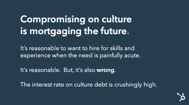 Exemples de valeurs d'entreprise : HubSpot, dette culturelle