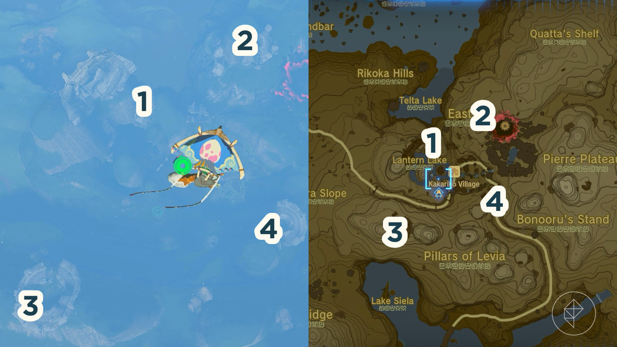 Ring ruin locations for the A Trip Through History side quest in The Legend of Zelda: Tears of the Kingdom