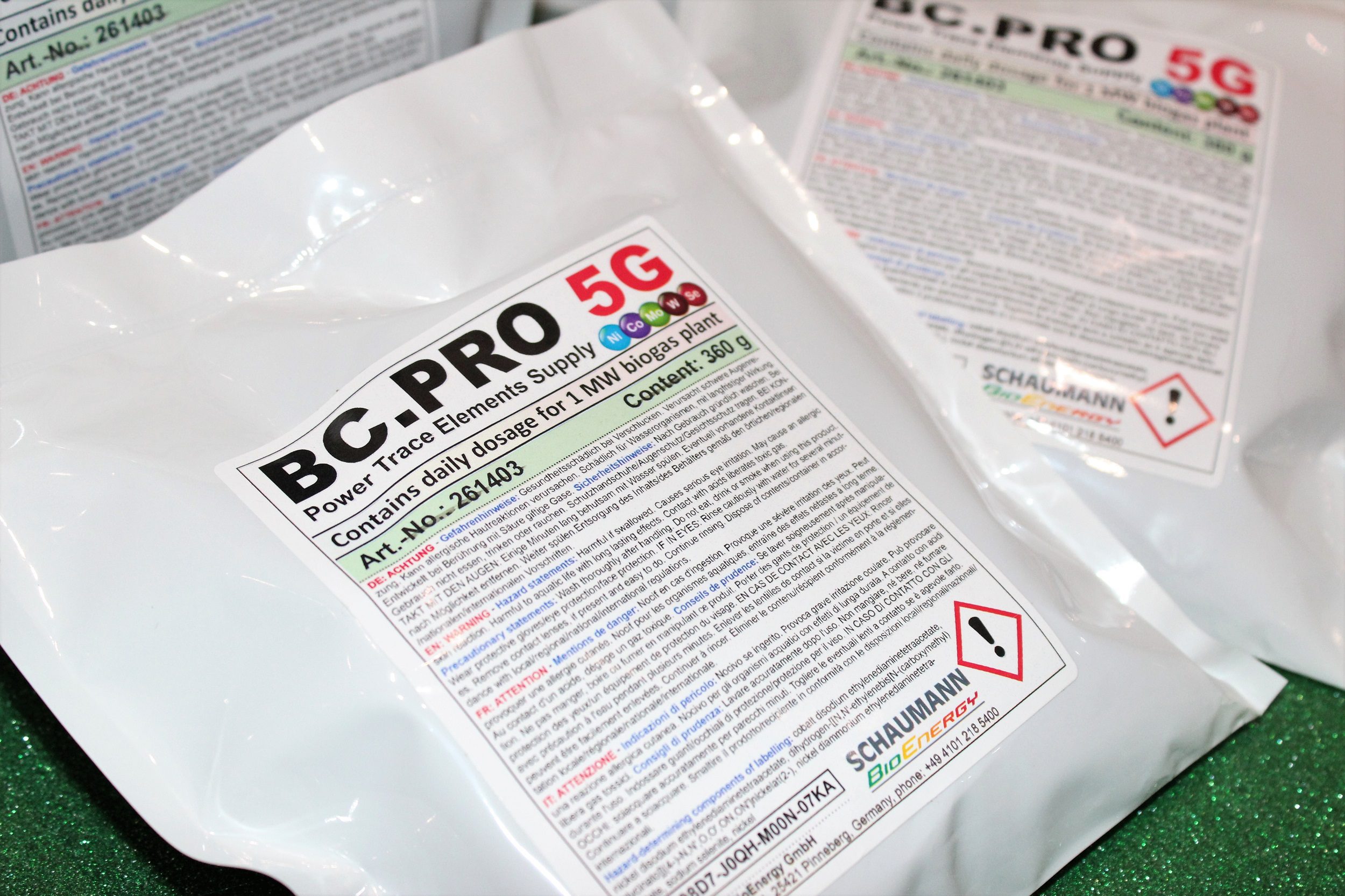 Packages of BC.PRO 5G digester additive