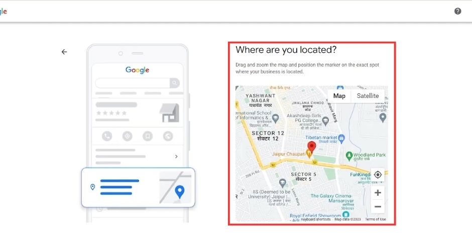 Var befinner du dig i Google