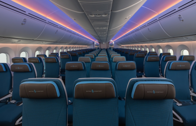 Boeing 787-9 Hauptkabine + zusätzlicher Komfort