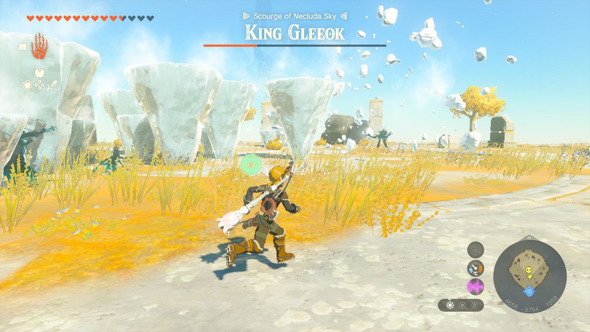 Link dodging giant icicles