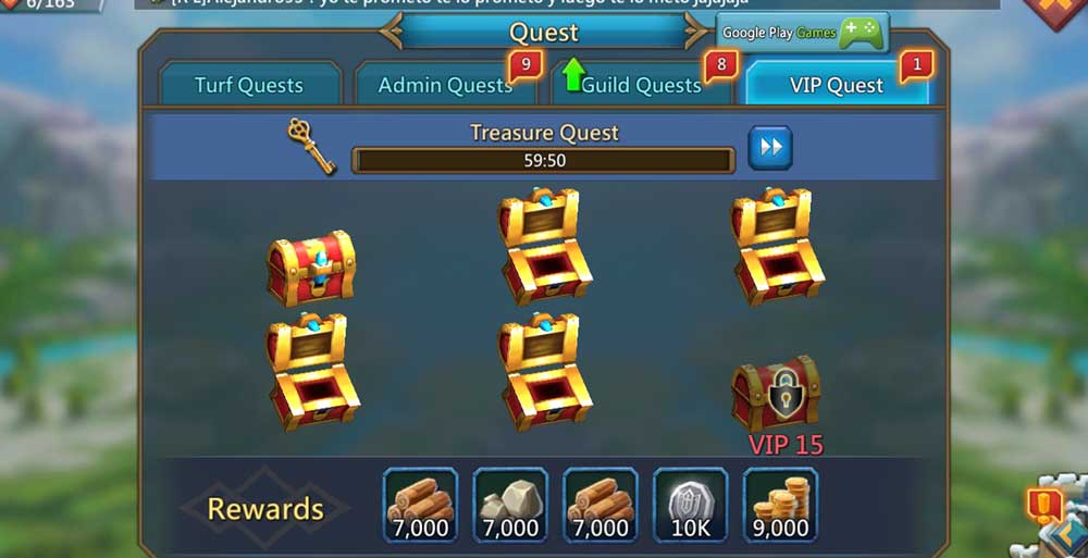 Guild Quests Winning Gems