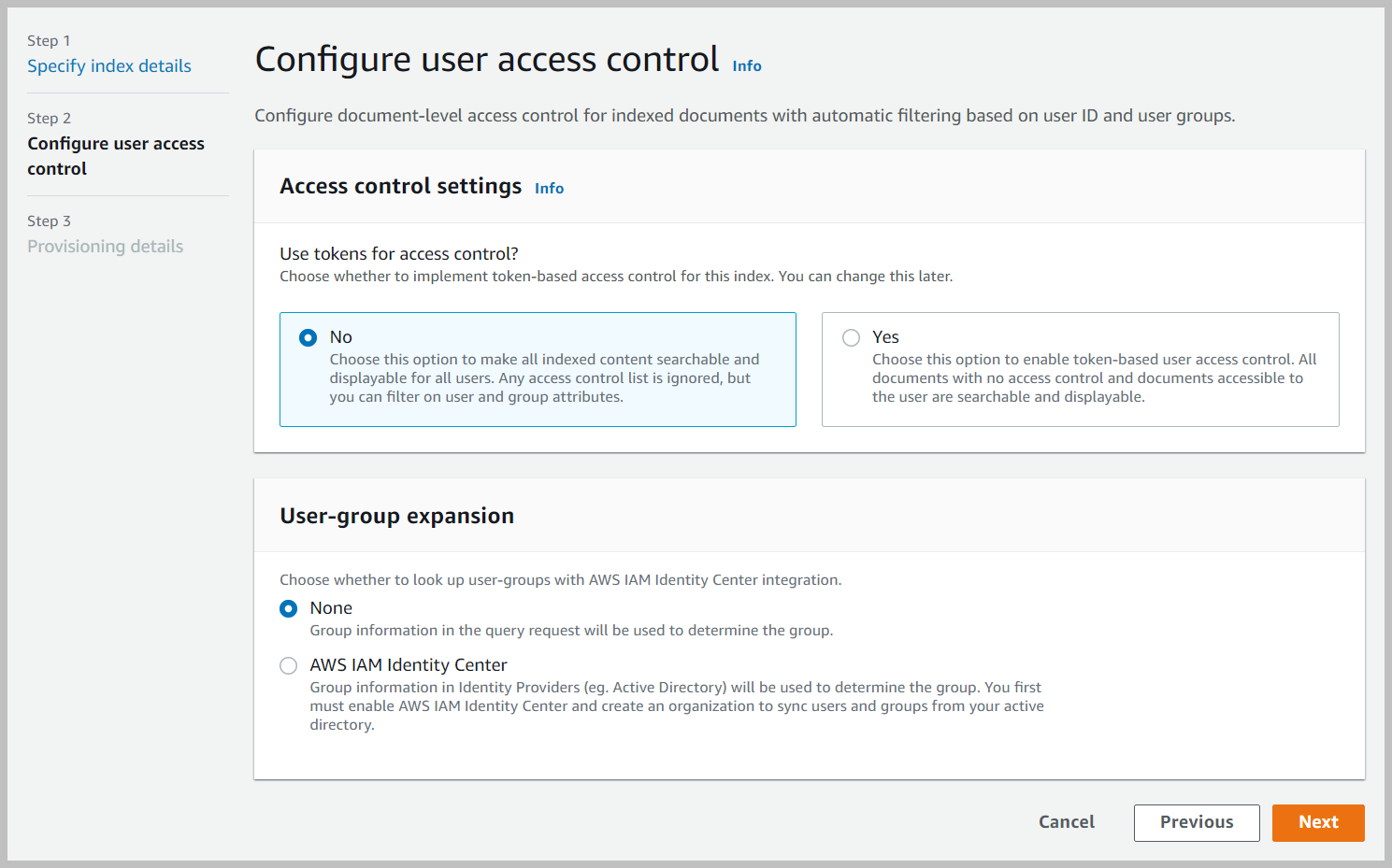 configurar el control de acceso de usuarios