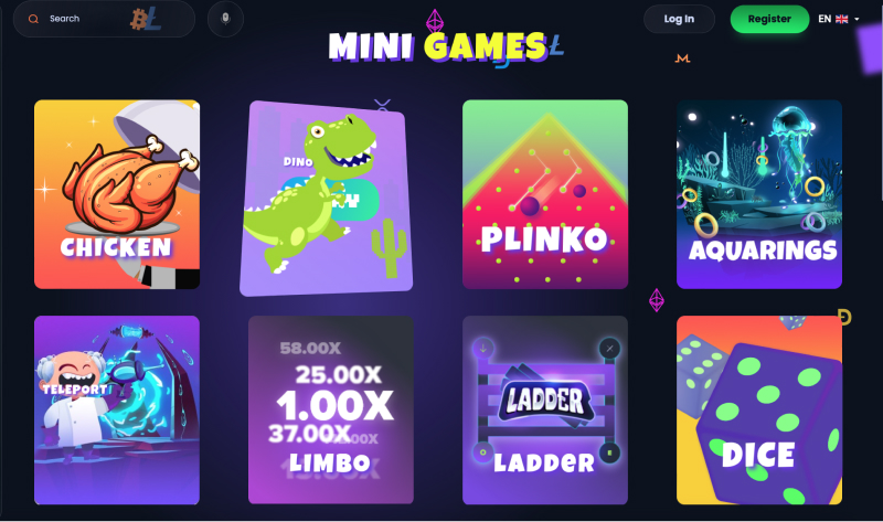skärmdump av minispel på Jackbit casino