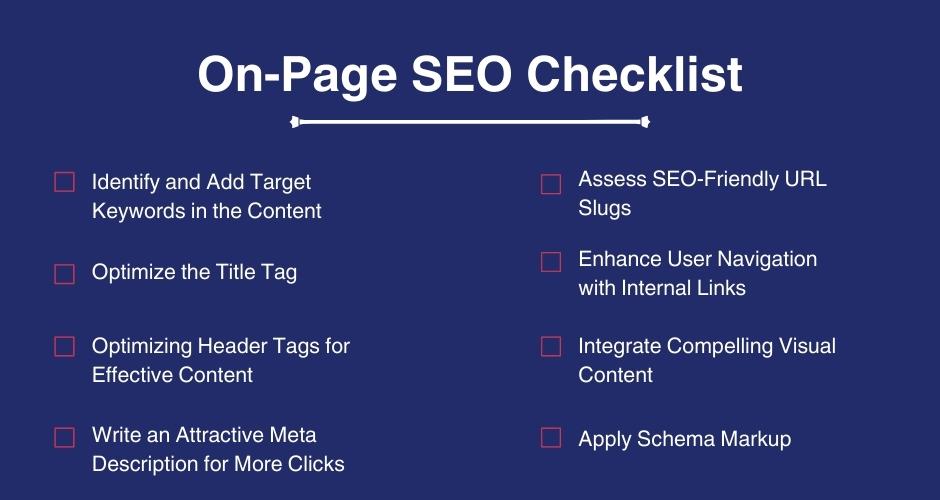 SEO-checklist op de pagina