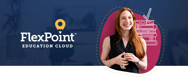 FlexPoint Education Cloud met afbeelding van docent