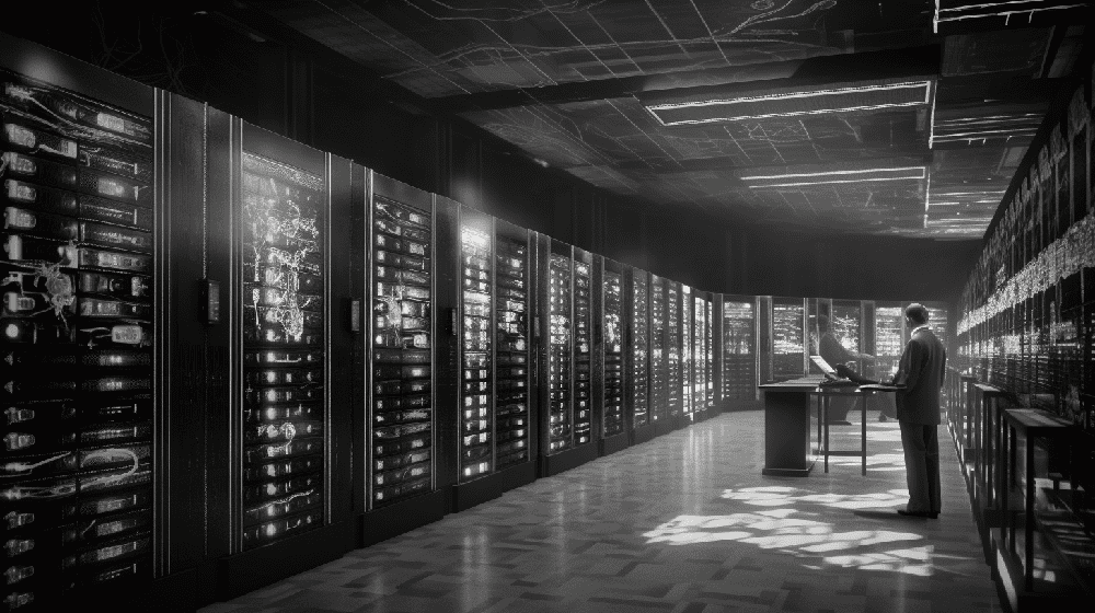 Zwart-wit datacentrum
