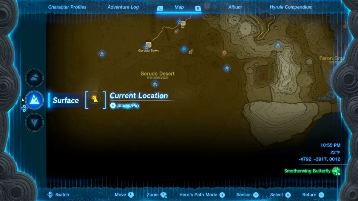 Totk Child Leviathan Fossil Cave Location Map