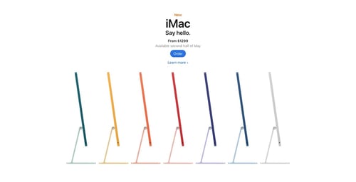 ejemplo de espacio en blanco de jerarquía visual de Apple