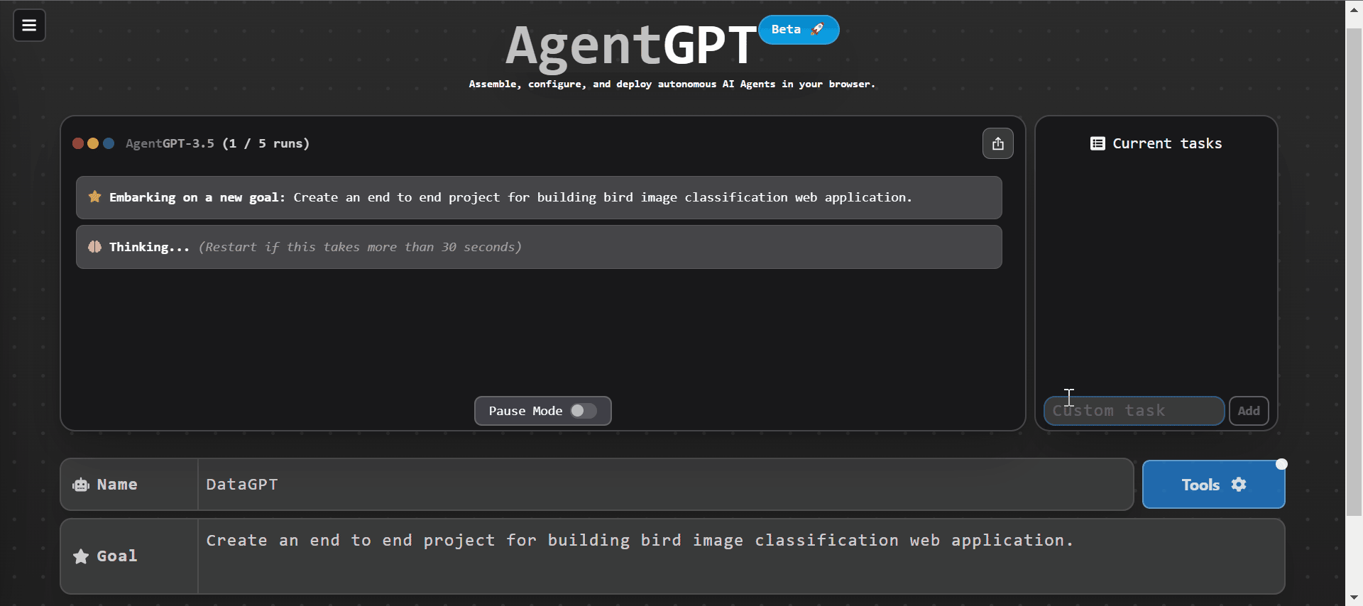 AgentGPT: Đại lý AI tự trị trong trình duyệt của bạn