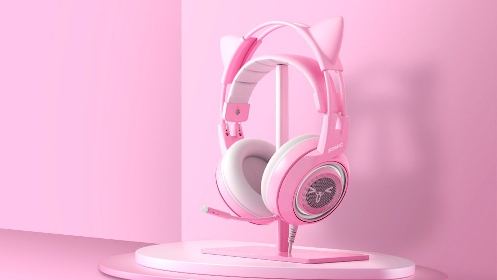 SOMIC G951s roze gaming-headset