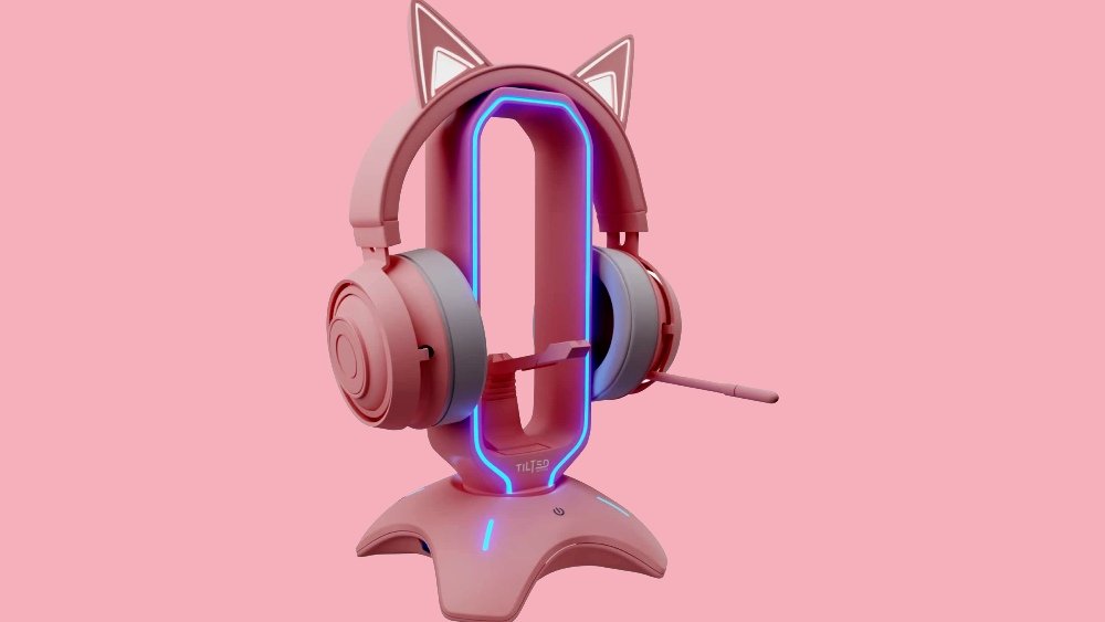 Emonoo roze gaming-headset