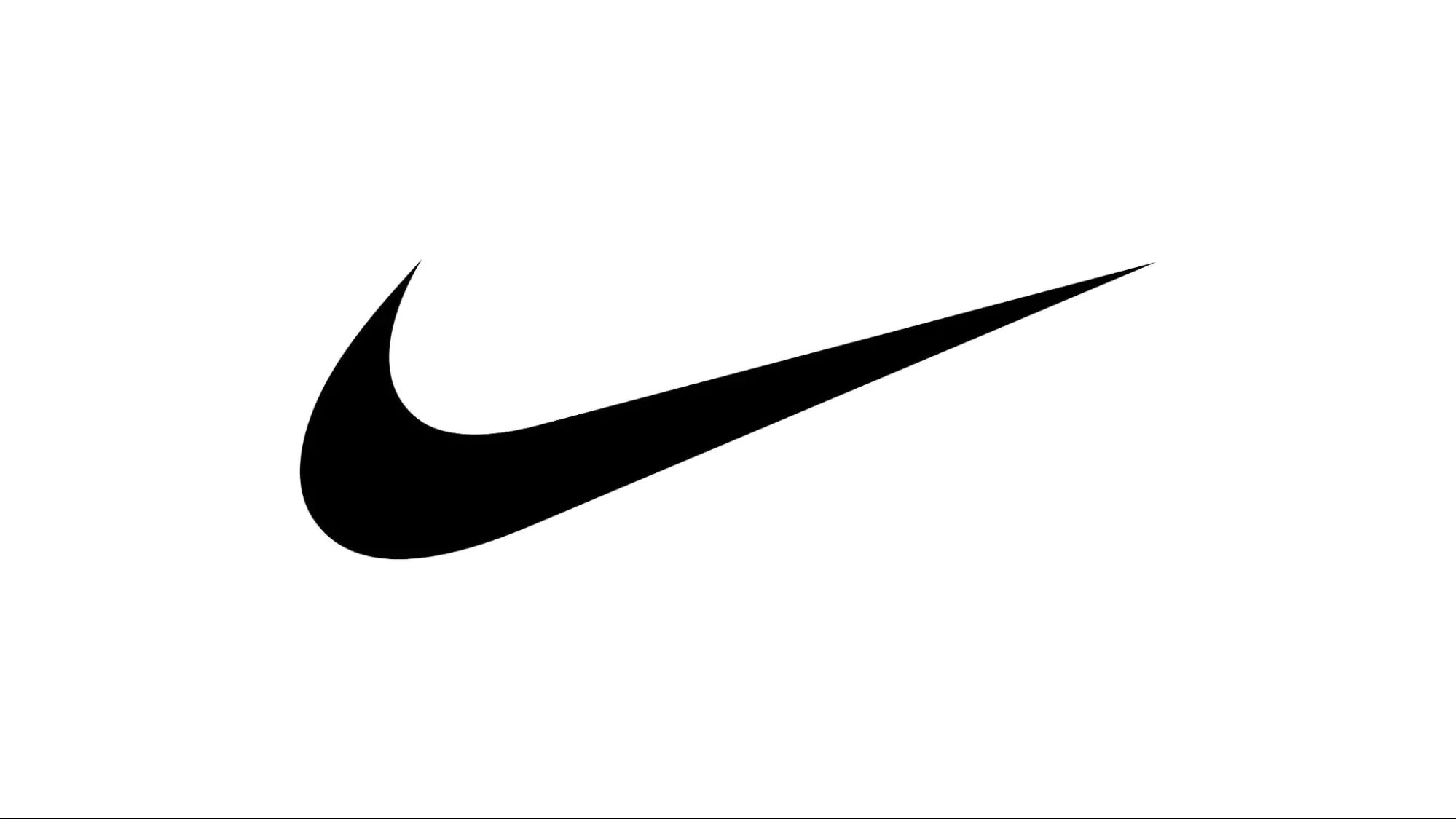 Siyah Nike "swoosh" logosu