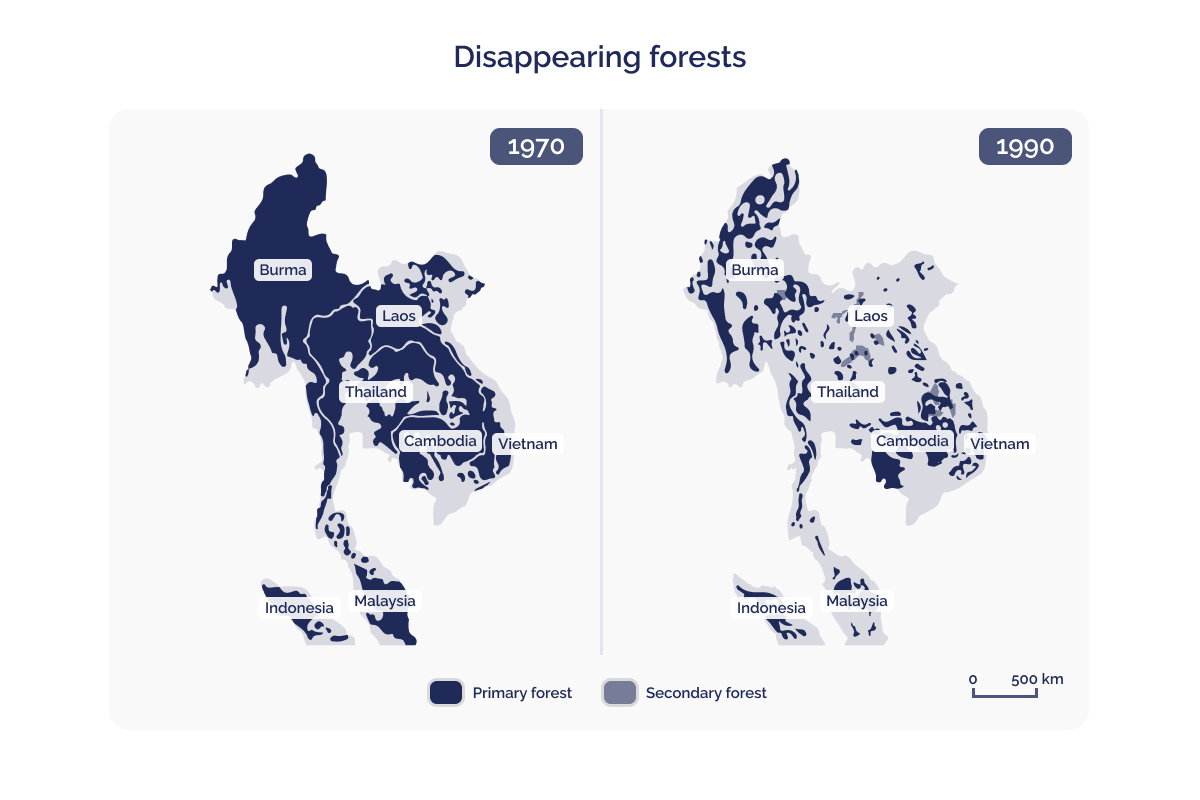 Ontbossing in Azië_Kaart van ontbossing in Azië_visual 8