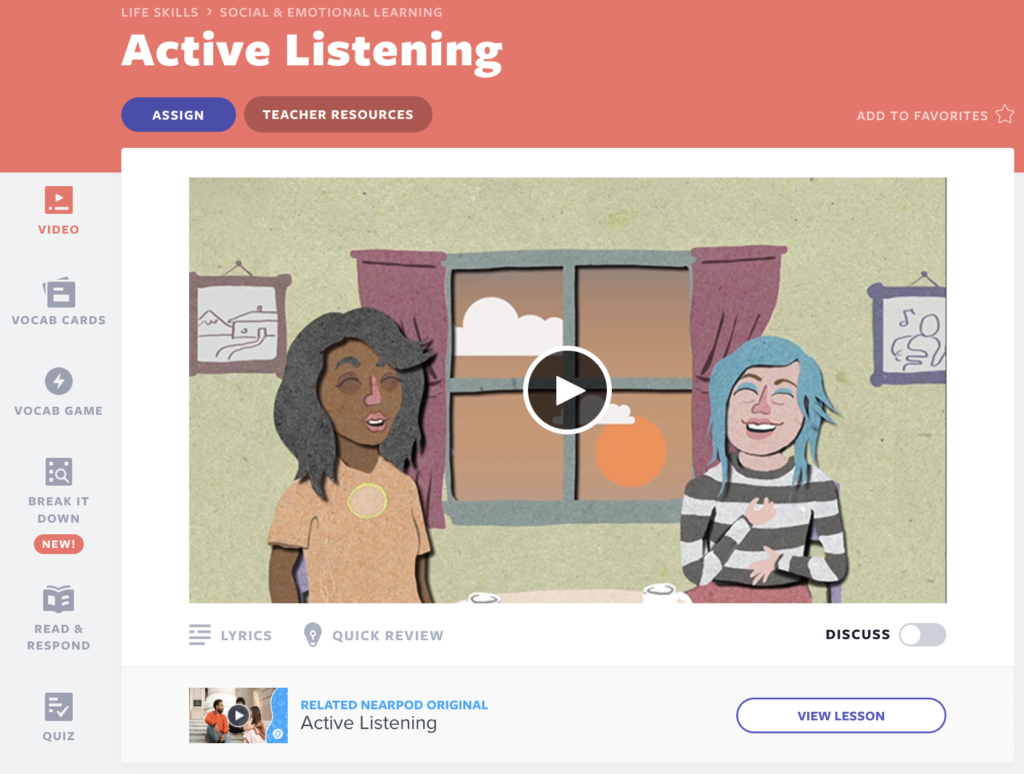 Bài học video giáo dục Active Listening