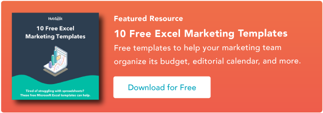 Excel-marketingsjablonen