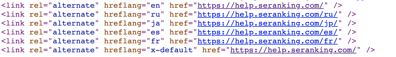 Etiqueta Hrefland HTML