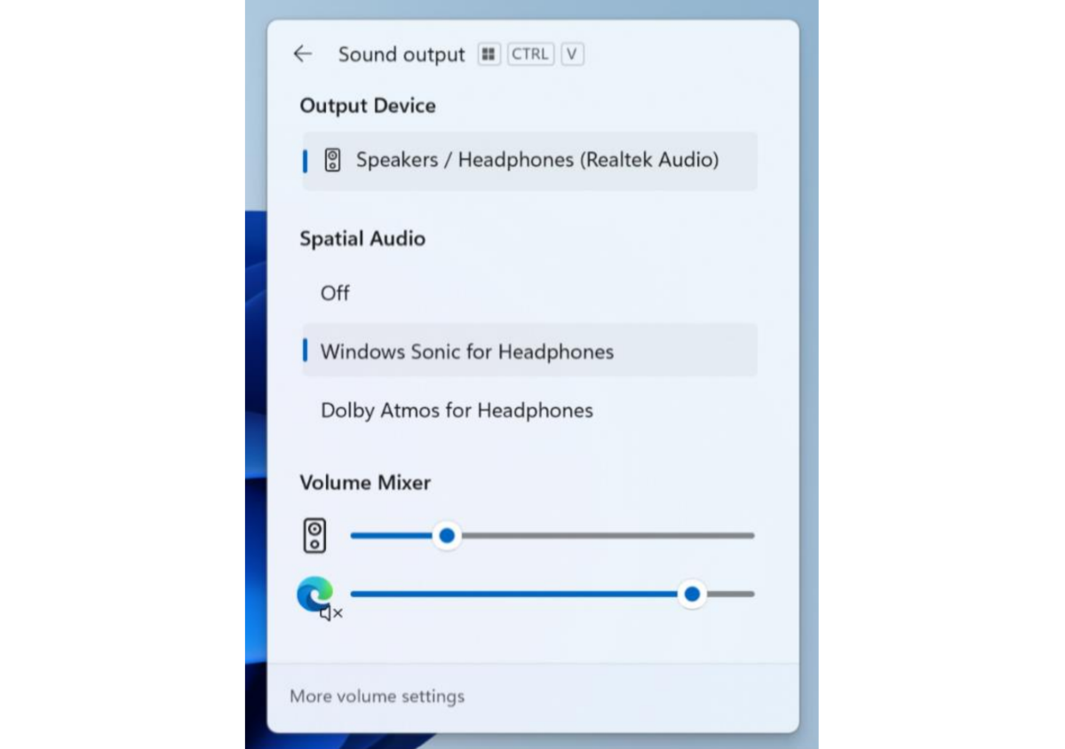Miscelatore del volume di Windows 11