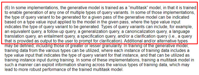 Google's generative model can be trained as a multitask model to generate multiple types of query variants.