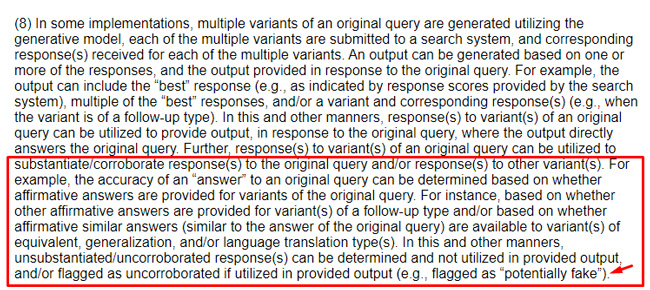 Google's generative model scoring query variants to determine quality. 