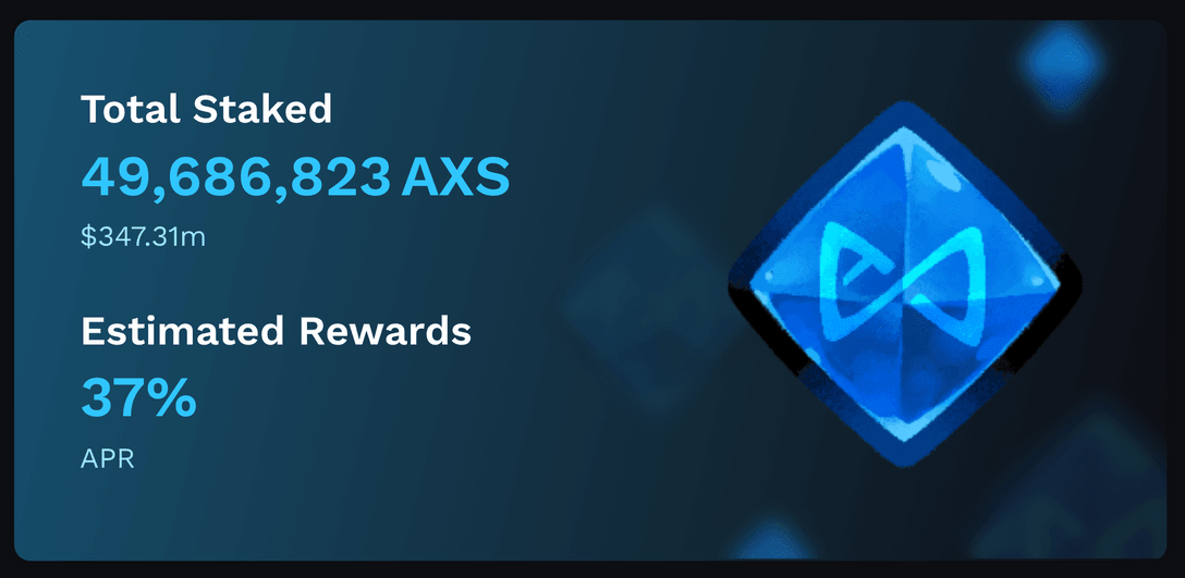 AXS トークンをステーキングして Axie Infinity で報酬を獲得する