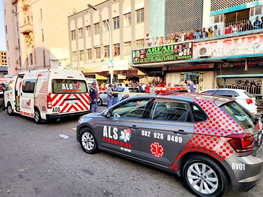 Gunmen fired shots during a robbery at a cellphone store in Durban CBD on Friday.