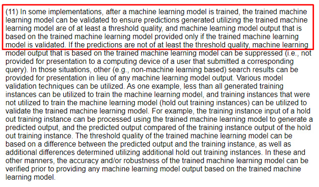 Validating a response from a machine learning model trying to generate a prediction