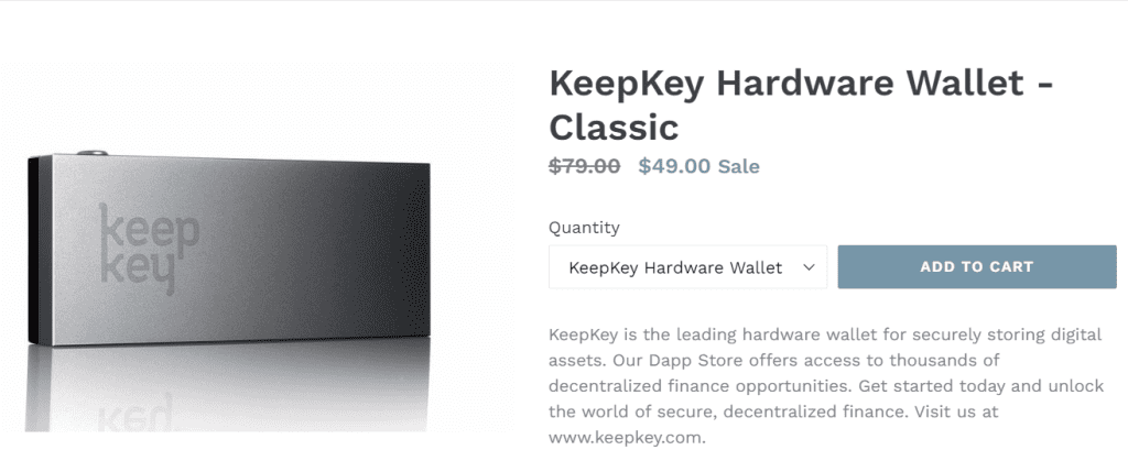 precio de la billetera keepkey
