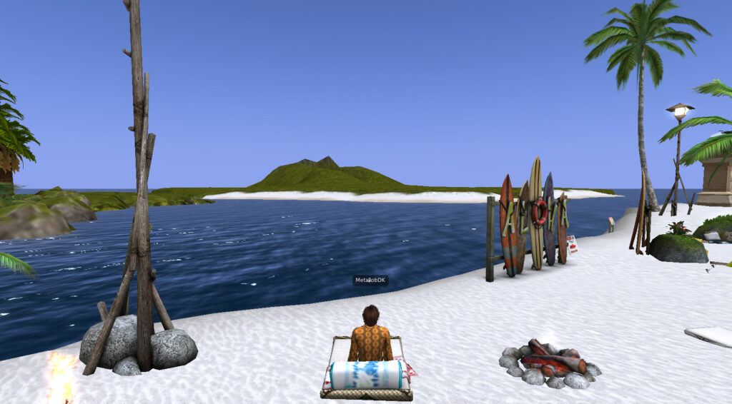 Second Life の海辺のロケーション。
