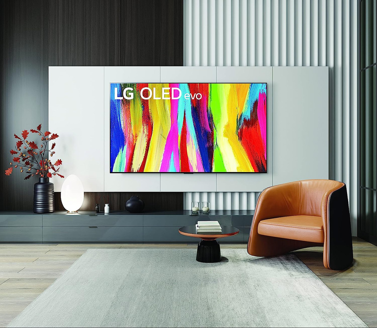 LG C2 OLED TV의 스톡 사진