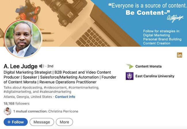 una. Lee Judge Content Marketer para seguir en Linkedin